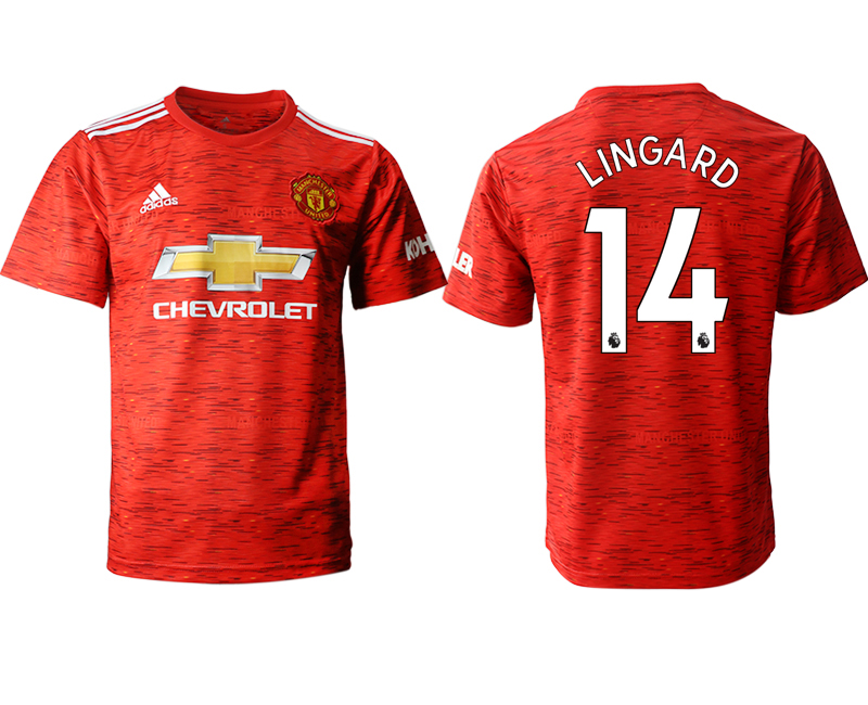 Men 2020-2021 club Manchester United home aaa version #14 red Soccer Jerseys